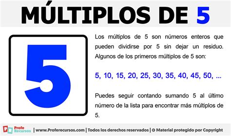 multiplos de 5